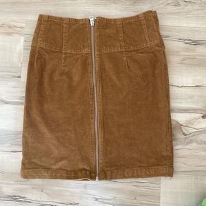 Brown Corduroy Skirt
